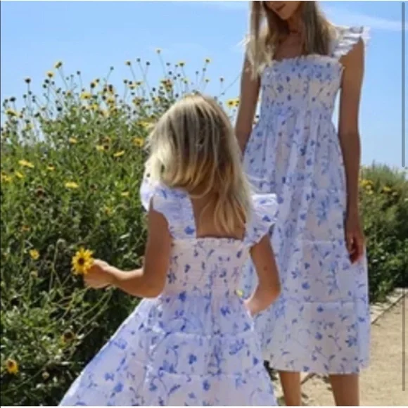 NEW Hill House Ellie Nap Dress in Blue Botanical Large - Picture 3 of 14